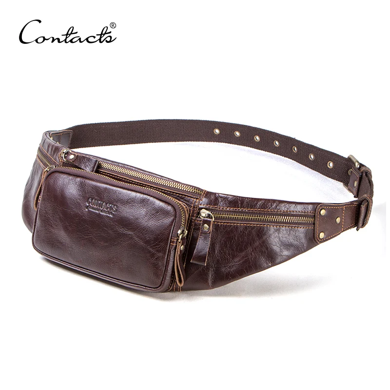 Cow Leather Men Waist Bag Casual Small Fanny Pack Male Waist Pack For Cell Phone And Credit Cards Travel Chest Bag 27 Cow Leather Men Waist Bag Casual Small Fanny Pack Male Waist Pack For Cell Phone And Credit Cards Travel Chest Bag - Image 2