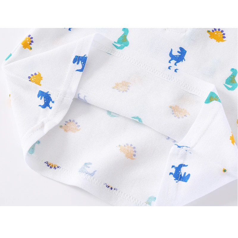 Formal Polo Shirts for Kids Polos Boy Toddler Clothes Party White Dinosaur Gentleman Shirt Summer Tops 2/4/6/7 Years 5 Formal Polo Shirts for Kids Polos Boy Toddler Clothes Party White Dinosaur Gentleman Shirt Summer Tops 2/4/6/7 Years - Image 3