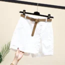 white with belt