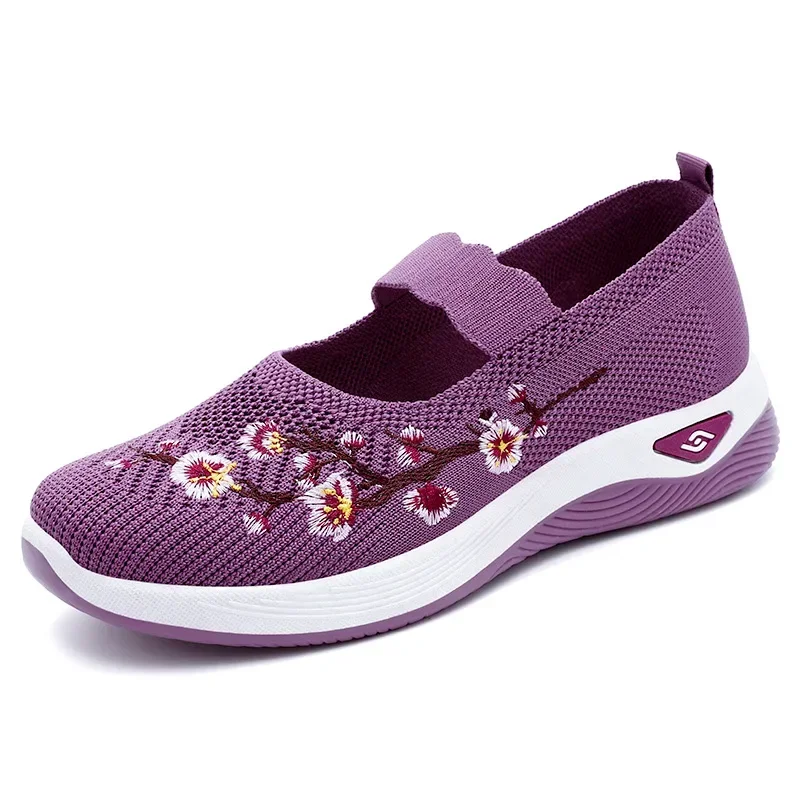 Sneakers Non-slipSoft Sole Mom Summer Breathable Mesh Embroidery Casual Shoes for Women Comfort Lightweight Flat Sneakers Women 24 Sneakers Non-slipSoft Sole Mom Summer Breathable Mesh Embroidery Casual Shoes for Women Comfort Lightweight Flat Sneakers Women - Image 7