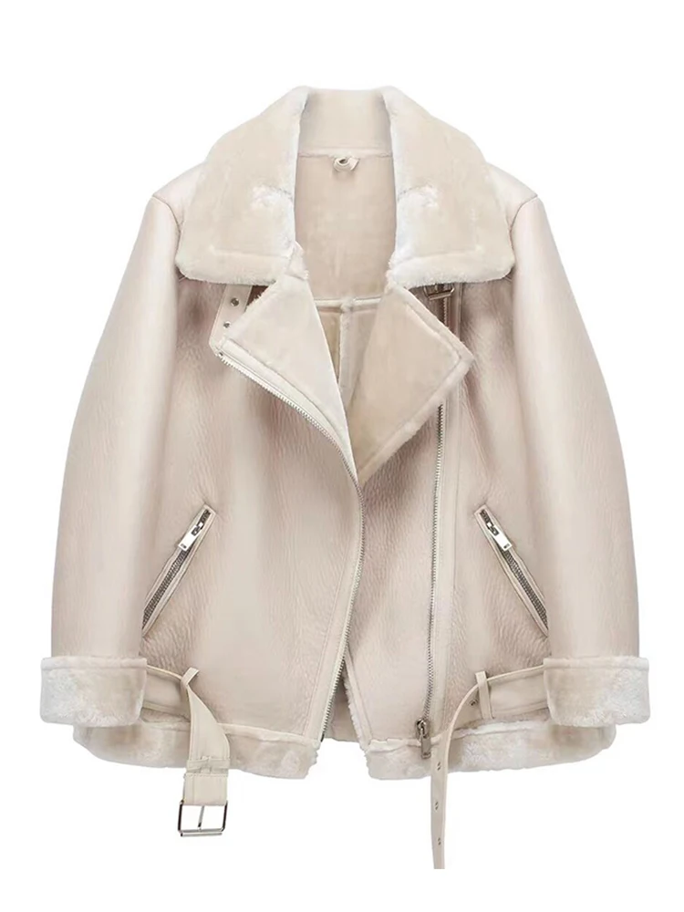 Winter Coats Women Thickness Faux Leather Fur Sheepskin Female Fur Leather Jacket 22 Winter Coats Women Thickness Faux Leather Fur Sheepskin Female Fur Leather Jacket - Image 8