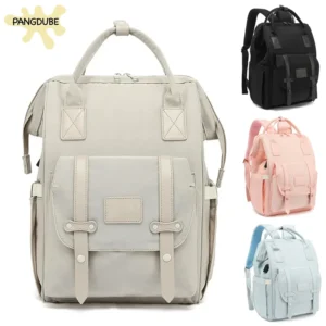 PANGDUBE Baby Nappy Bag with 2pcs Stroller Hooks Mummy Bag Backpack Waterproof Outdoor Travel Mommy Maternity Bag for Baby Stuff