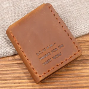 Leather Wallet Men The Secret Life Of Walter Mitty Wallet Vintage Handmade Crazy Horse Cowhide Trifold Men's Purse