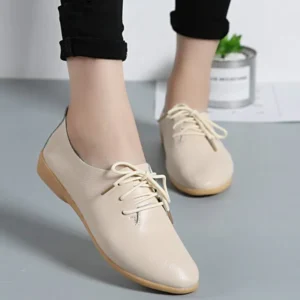 Leather Summer Loafers Women Casual Shoes Moccasins Soft Pointed Toe Ladies Footwear