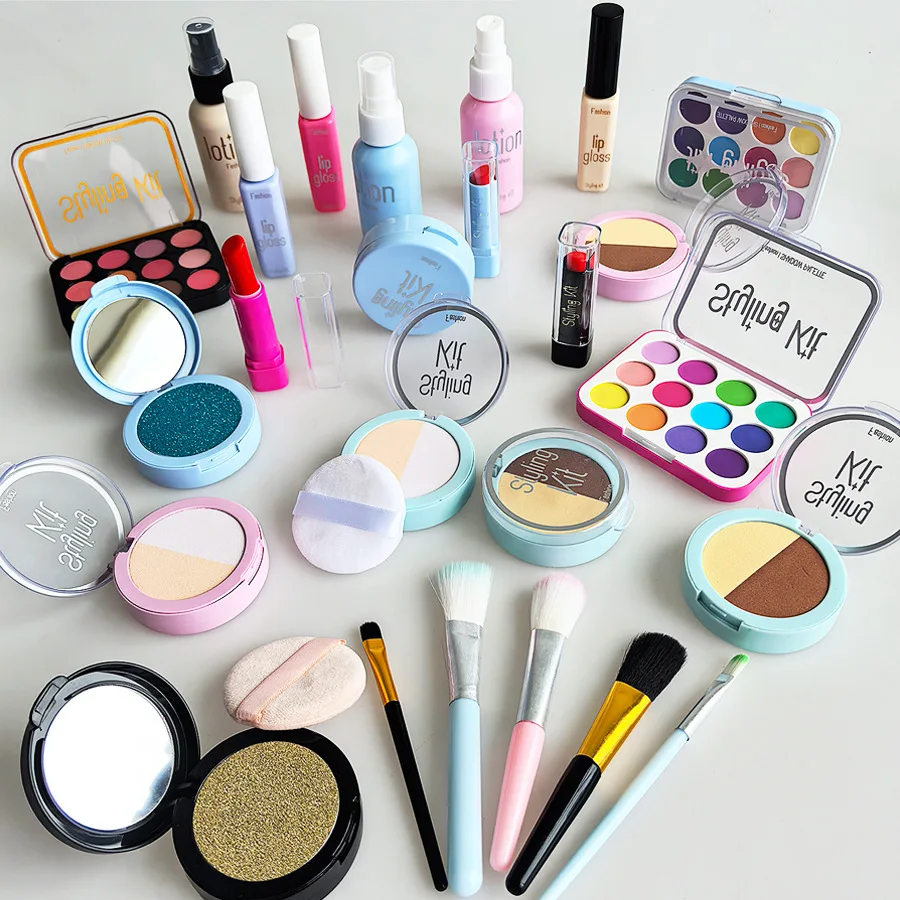 Pretend Fake Makeup Set for Toddler Girl Beauty Toy Simulation Not Real Cosmetics Eye Shadow Palette Lipstick Applicator Kid Toy 8 Pretend Fake Makeup Set for Toddler Girl Beauty Toy Simulation Not Real Cosmetics Eye Shadow Palette Lipstick Applicator Kid Toy - Image 5