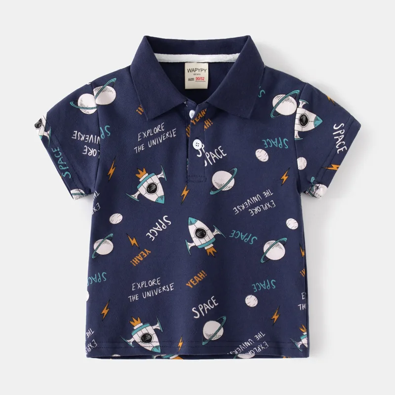 Formal Polo Shirts for Kids Polos Boy Toddler Clothes Party White Dinosaur Gentleman Shirt Summer Tops 2/4/6/7 Years 17 Formal Polo Shirts for Kids Polos Boy Toddler Clothes Party White Dinosaur Gentleman Shirt Summer Tops 2/4/6/7 Years - Image 15