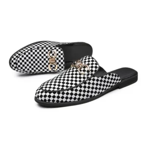 Luxury Brand Designer Summer Men Casual Breathable Leather Business Slippers Male Half Shoes Comfortable Mules Moccasin Loafers
