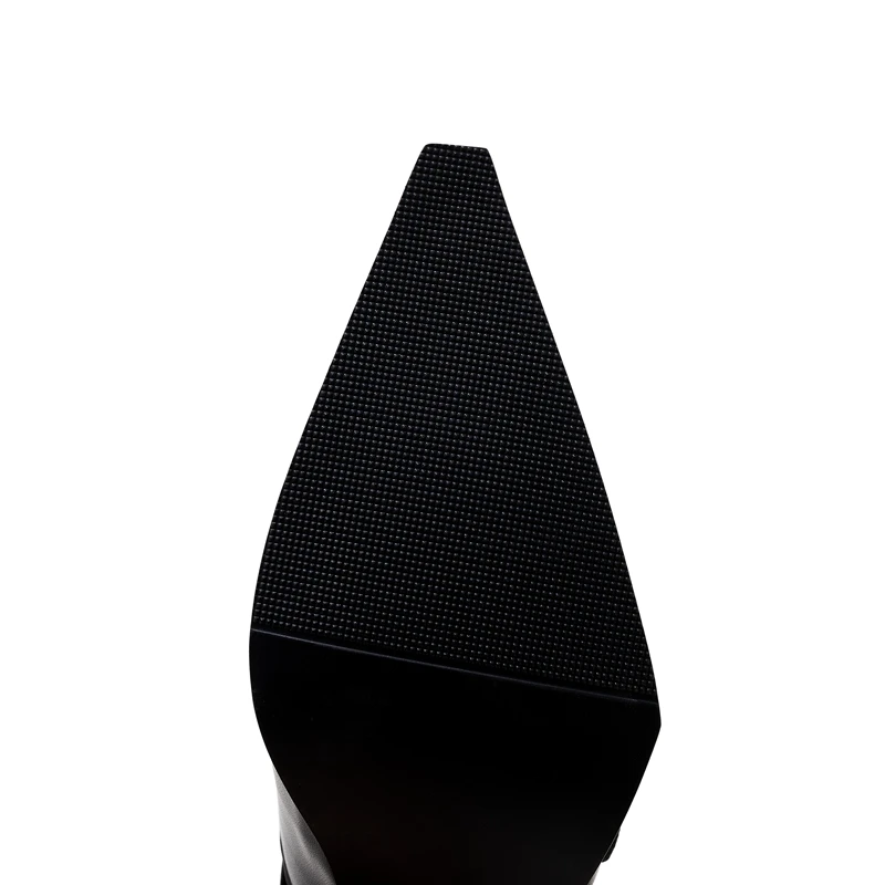 Pointed thick high heeled sheepskin insole, large size women's shoes, fashion shoes, single shoes 25 Pointed thick high heeled sheepskin insole, large size women's shoes, fashion shoes, single shoes - Image 5