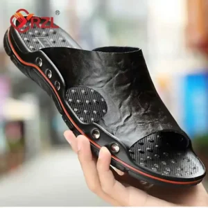 Classic Summer Men Slippers Soft Brown Outdoor Comfortable Slippers Lightweight EVA Slides for Men