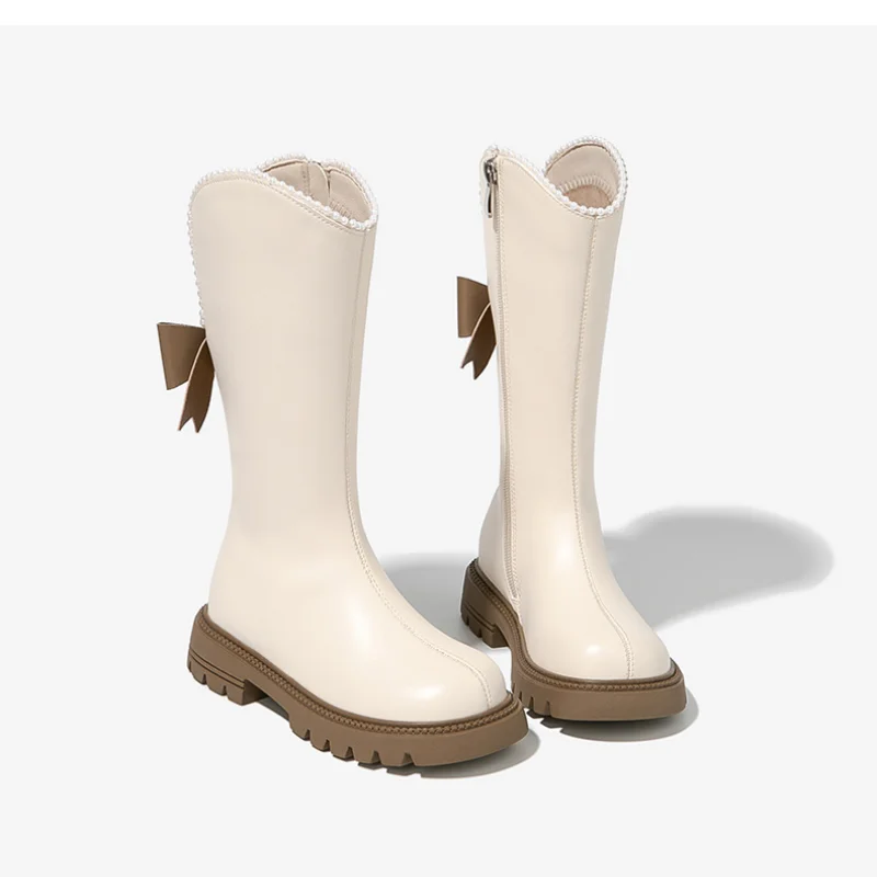 Long Boots for Girls and Children Winter Long Leather Boots Princess Foreign Girls Plus Cashmere Shoes 24 Long Boots for Girls and Children Winter Long Leather Boots Princess Foreign Girls Plus Cashmere Shoes - Image 5