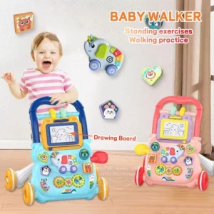 2-in-1 Baby Musical Walker with Interactive Activity Board