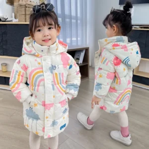 Down Jacket Winter Coats Children Clothes Hooded Windbreaker Coat For Kids Cotton Warm Outerwear
