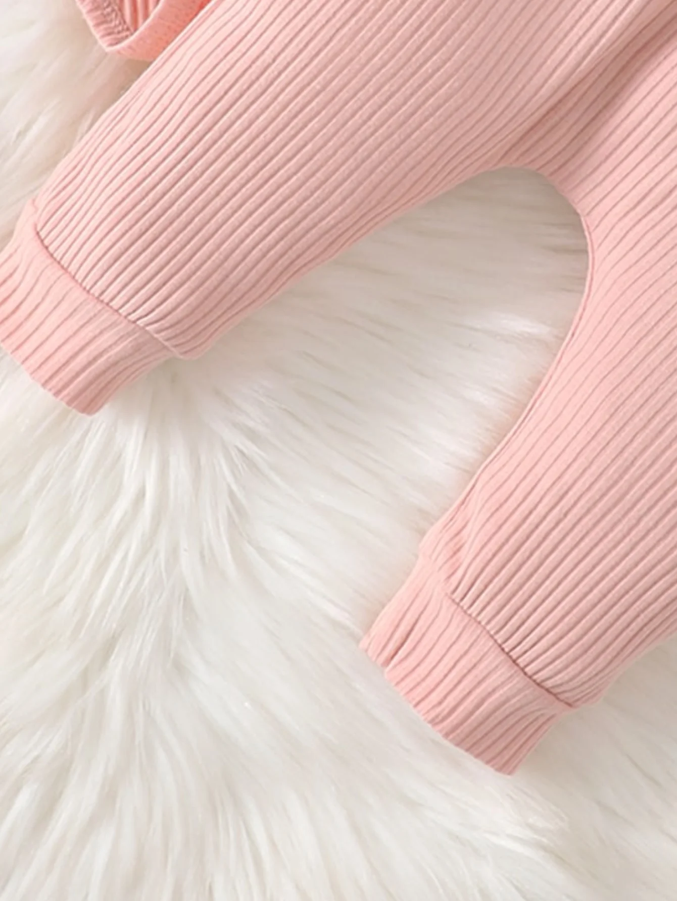 Spring And Autumn Baby Girl Ruffle Trim Bodysuit & Pants & Headband 4 Spring And Autumn Baby Girl Ruffle Trim Bodysuit & Pants & Headband - Image 3