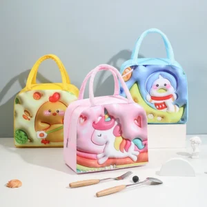 Kids' 3D Cartoon Insulated Thermal Lunch Bag