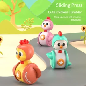 Cute and Fun Chicken Gliding Tumbler Baby Toy Baby Puzzle Early Education 3-6-9 Months Old Children's Toys