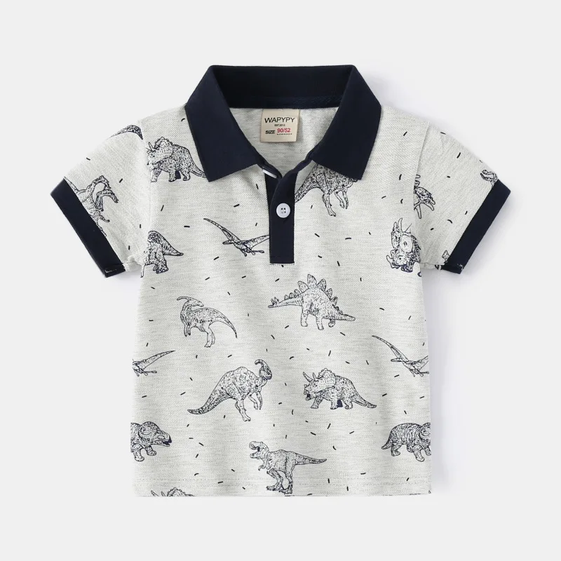 Formal Polo Shirts for Kids Polos Boy Toddler Clothes Party White Dinosaur Gentleman Shirt Summer Tops 2/4/6/7 Years 25 Formal Polo Shirts for Kids Polos Boy Toddler Clothes Party White Dinosaur Gentleman Shirt Summer Tops 2/4/6/7 Years - Image 23