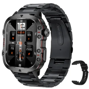 Men's Rugged Outdoor Smartwatch with Bluetooth Calling & 3ATM Waterproofing