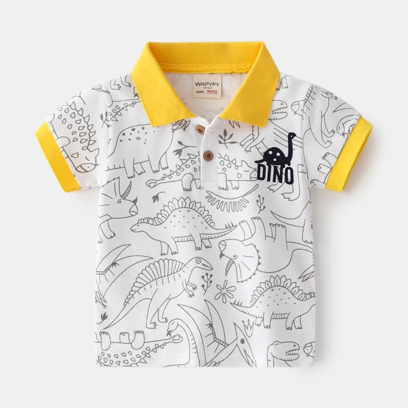 Formal Polo Shirts for Kids Polos Boy Toddler Clothes Party White Dinosaur Gentleman Shirt Summer Tops 2/4/6/7 Years 20 Formal Polo Shirts for Kids Polos Boy Toddler Clothes Party White Dinosaur Gentleman Shirt Summer Tops 2/4/6/7 Years - Image 18