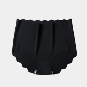 High Rise Seamless Panties For Woman Underwear Briefs Wave Solid Everyday Female Panties For Ladies