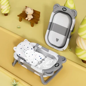 Foldable Baby Bathtub with Real-Time Smart Temperature Display