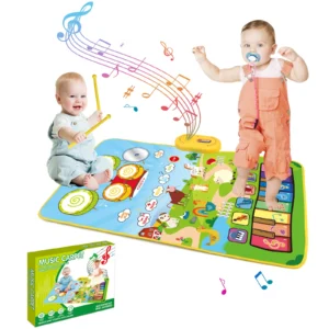Toddler Musical Piano Mat For Children Educational Toys Floor Keyboard Drum Toys Dance Mat With Instruments Sounds Toys