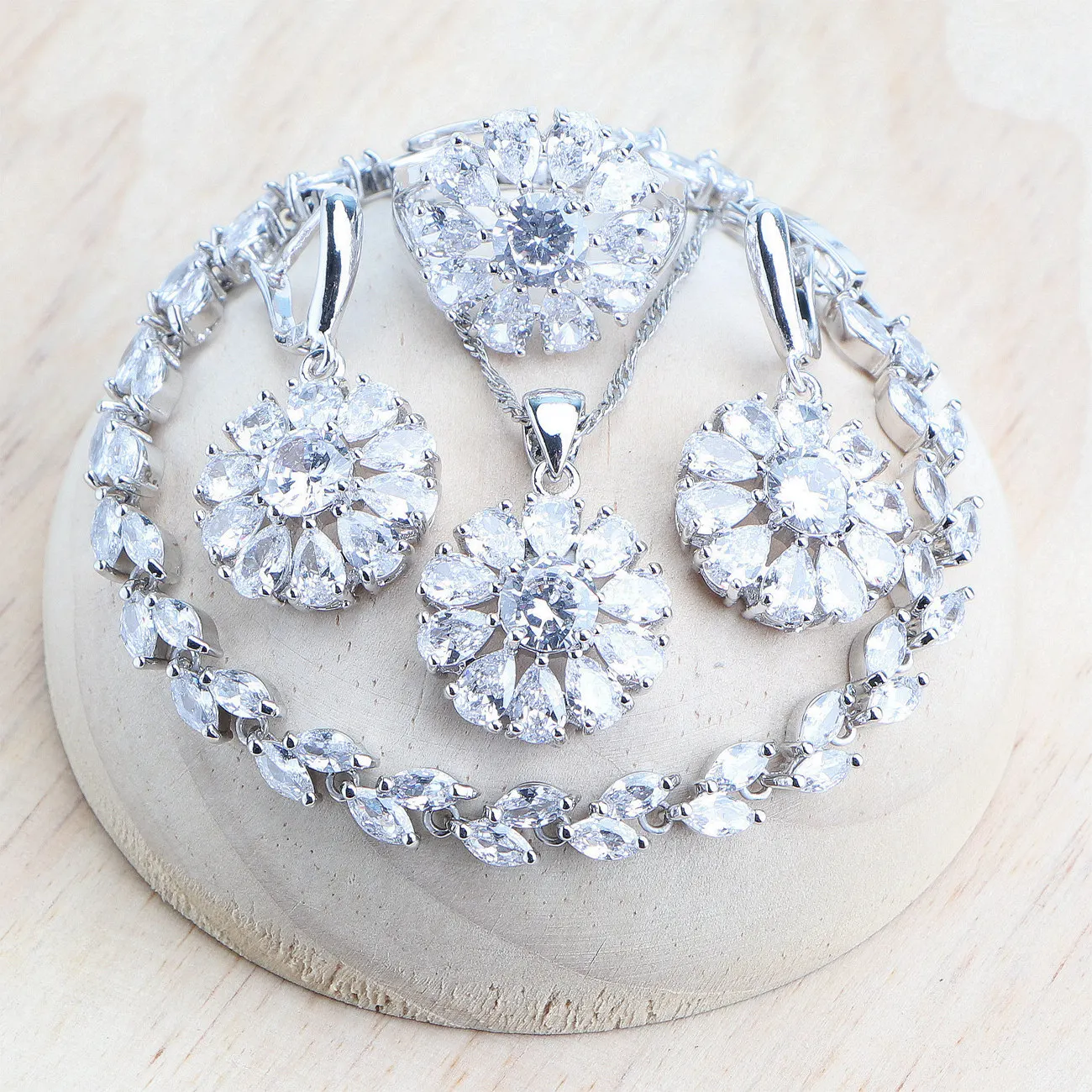 925 Silver Jewelry Sets For Women Wedding Blue Zircon Earrings Rings Charm Bracelets Pendant Necklace Bridal Jewelry Ladies Set 13 925 Silver Jewelry Sets For Women Wedding Blue Zircon Earrings Rings Charm Bracelets Pendant Necklace Bridal Jewelry Ladies Set - Image 7
