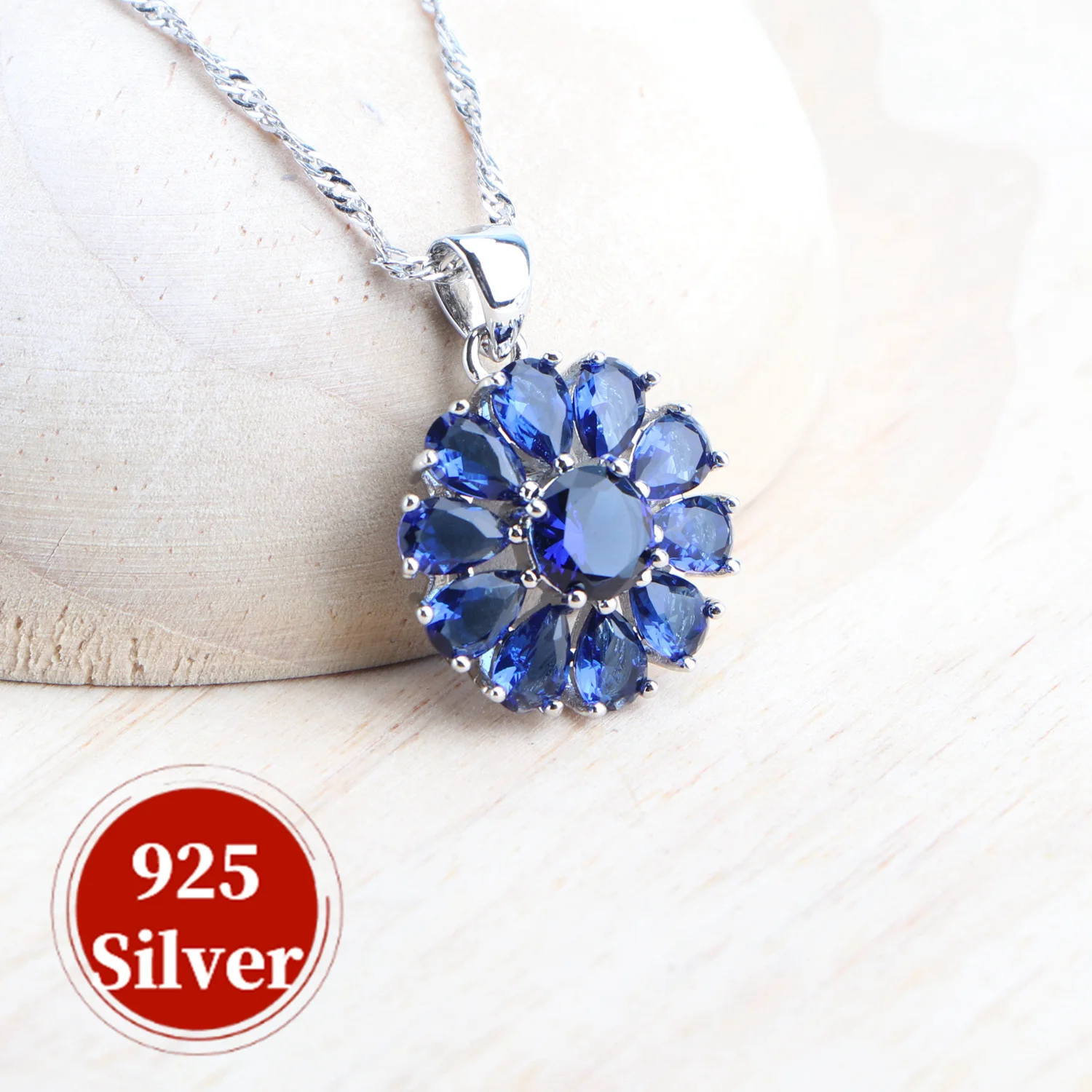 925 Silver Jewelry Sets For Women Wedding Blue Zircon Earrings Rings Charm Bracelets Pendant Necklace Bridal Jewelry Ladies Set 10 925 Silver Jewelry Sets For Women Wedding Blue Zircon Earrings Rings Charm Bracelets Pendant Necklace Bridal Jewelry Ladies Set - Image 4