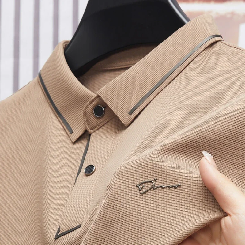 Men's Polo Shirt | Business Casual & Seamless Cool Fabric Golf Slim Fit T-shirt 19 Men's Polo Shirt | Business Casual & Seamless Cool Fabric Golf Slim Fit T-shirt - Image 3