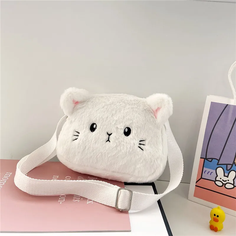 1 Piece Cute Kids Bag for Girls Kawaii Cartoon Animal Cat Messenger Bag for Children Portable High Capacity Outdoor Plush Bag 24 1 Piece Cute Kids Bag for Girls Kawaii Cartoon Animal Cat Messenger Bag for Children Portable High Capacity Outdoor Plush Bag - Image 5
