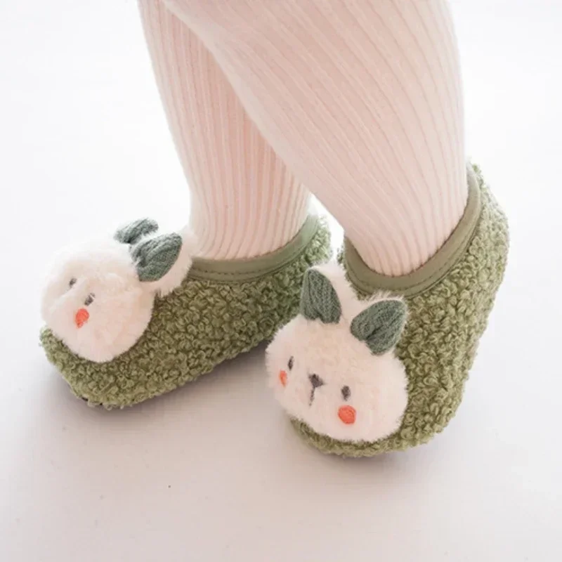 Cartoon Rabbit Baby Floor Socks Kids Plush Slippers Toddler Warm Shoes Children Soft Non-slip Prewalkers Indoor Home Slippers 14 Cartoon Rabbit Baby Floor Socks Kids Plush Slippers Toddler Warm Shoes Children Soft Non-slip Prewalkers Indoor Home Slippers - Image 3