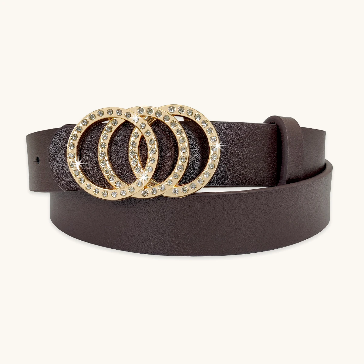 Luxury PU Leather Designer Waistband with three ring alloy buckle decoration Belts for women's trendy and versatile belt 19 Luxury PU Leather Designer Waistband with three ring alloy buckle decoration Belts for women's trendy and versatile belt - Image 8