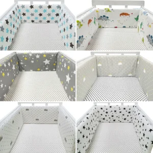 Baby Crib Bumpers in the Crib Set for Newborns Cotton Printed Cot Protector For Baby Set Crib Bumpers Infant Bumper