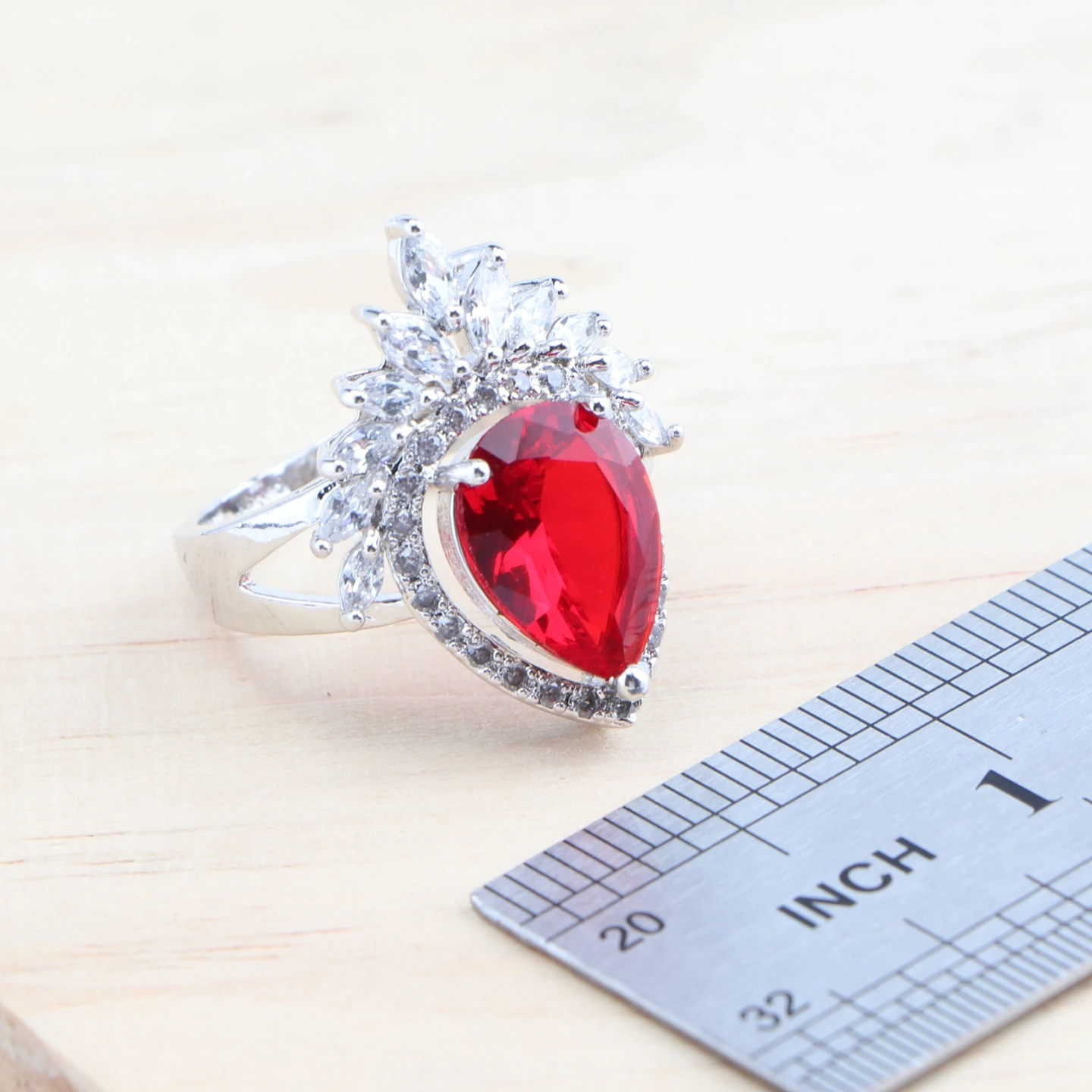 925 Silver Red Zircon Bridal Jewelry Sets Wedding Stones Bracelets Earrings Rings Pendant Necklace Set For Women 12 925 Silver Red Zircon Bridal Jewelry Sets Wedding Stones Bracelets Earrings Rings Pendant Necklace Set For Women - Image 6