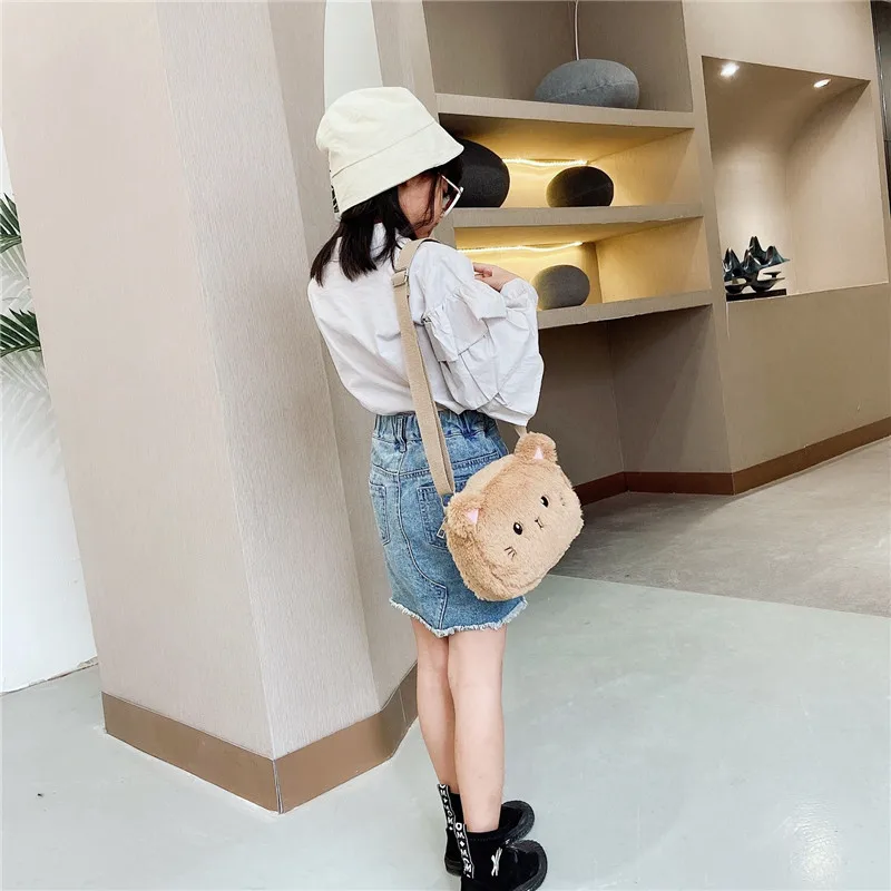1 Piece Cute Kids Bag for Girls Kawaii Cartoon Animal Cat Messenger Bag for Children Portable High Capacity Outdoor Plush Bag 22 1 Piece Cute Kids Bag for Girls Kawaii Cartoon Animal Cat Messenger Bag for Children Portable High Capacity Outdoor Plush Bag - Image 3