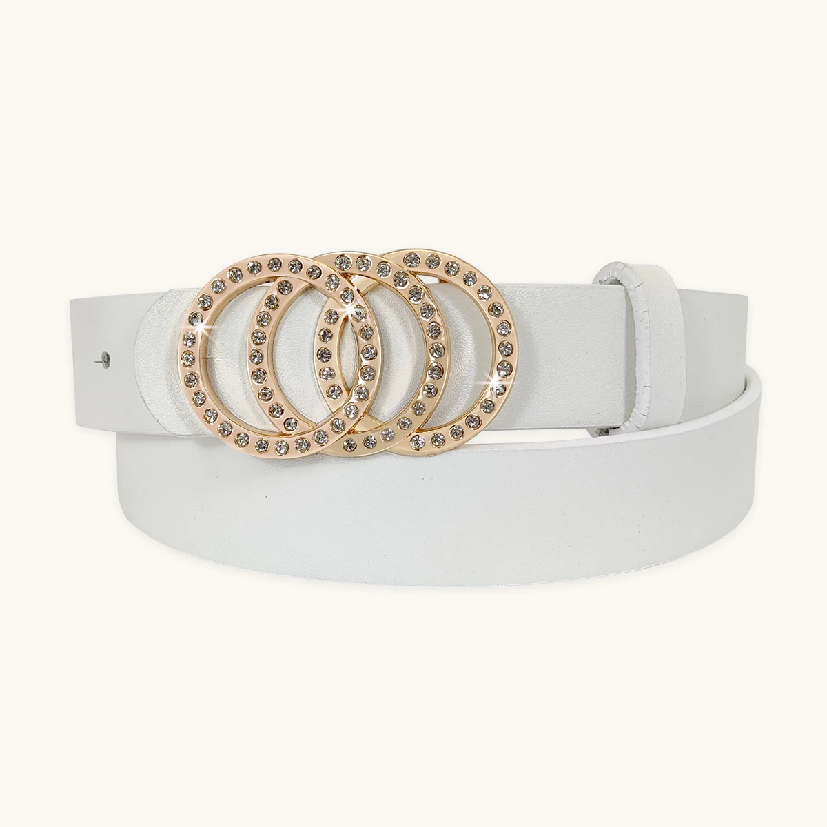 Luxury PU Leather Designer Waistband with three ring alloy buckle decoration Belts for women's trendy and versatile belt 20 Luxury PU Leather Designer Waistband with three ring alloy buckle decoration Belts for women's trendy and versatile belt - Image 9