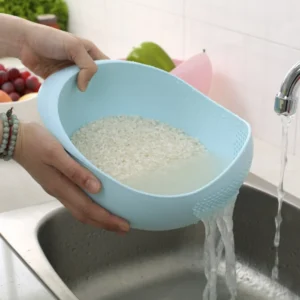 Multi-Functional Kitchen Food Drainer & Rice Washing Strainer Basket