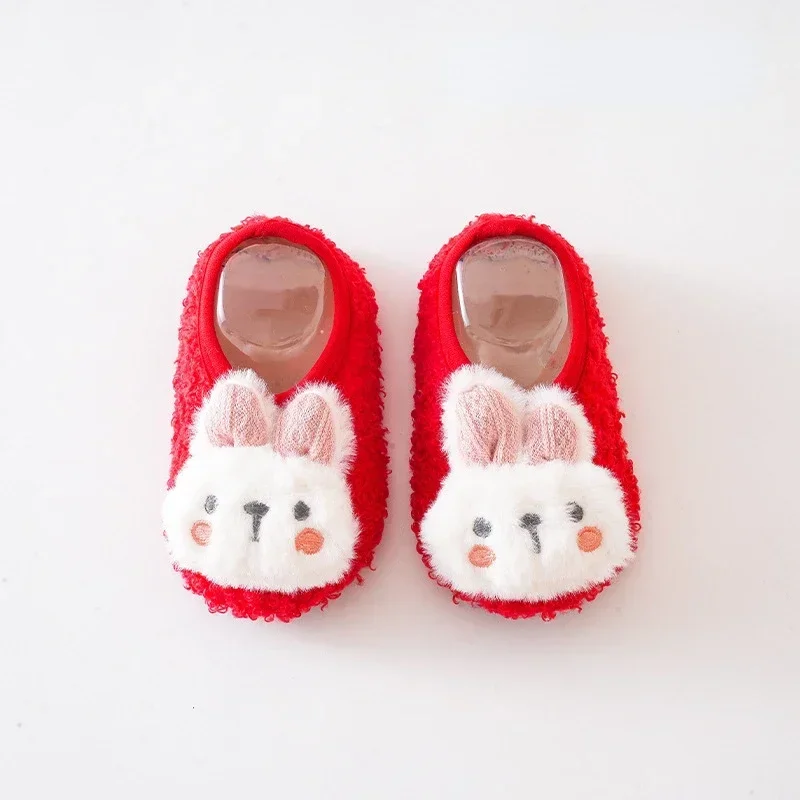 Cartoon Rabbit Baby Floor Socks Kids Plush Slippers Toddler Warm Shoes Children Soft Non-slip Prewalkers Indoor Home Slippers 20 Cartoon Rabbit Baby Floor Socks Kids Plush Slippers Toddler Warm Shoes Children Soft Non-slip Prewalkers Indoor Home Slippers - Image 9