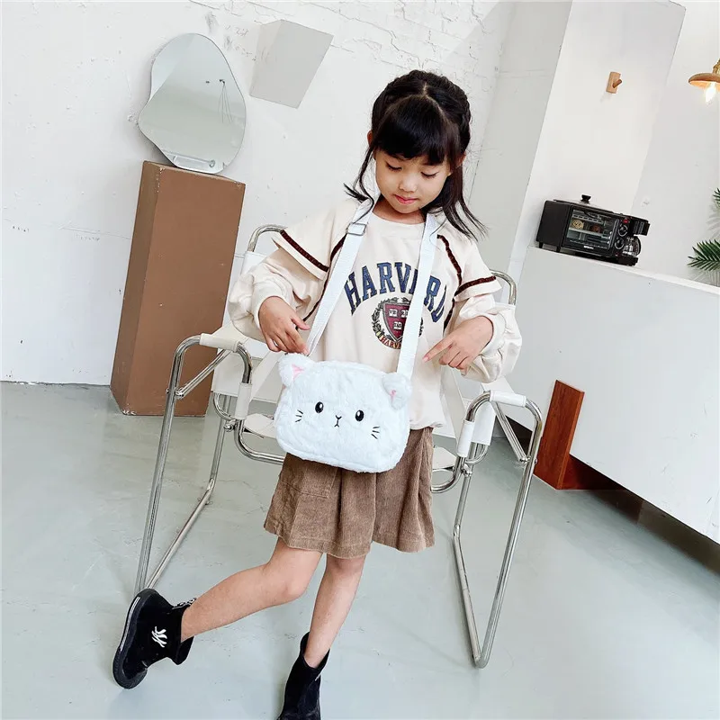 1 Piece Cute Kids Bag for Girls Kawaii Cartoon Animal Cat Messenger Bag for Children Portable High Capacity Outdoor Plush Bag 23 1 Piece Cute Kids Bag for Girls Kawaii Cartoon Animal Cat Messenger Bag for Children Portable High Capacity Outdoor Plush Bag - Image 4