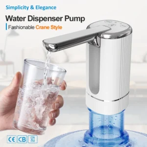 Portable Foldable Electric Water Bottle Pump with Automatic Button Control