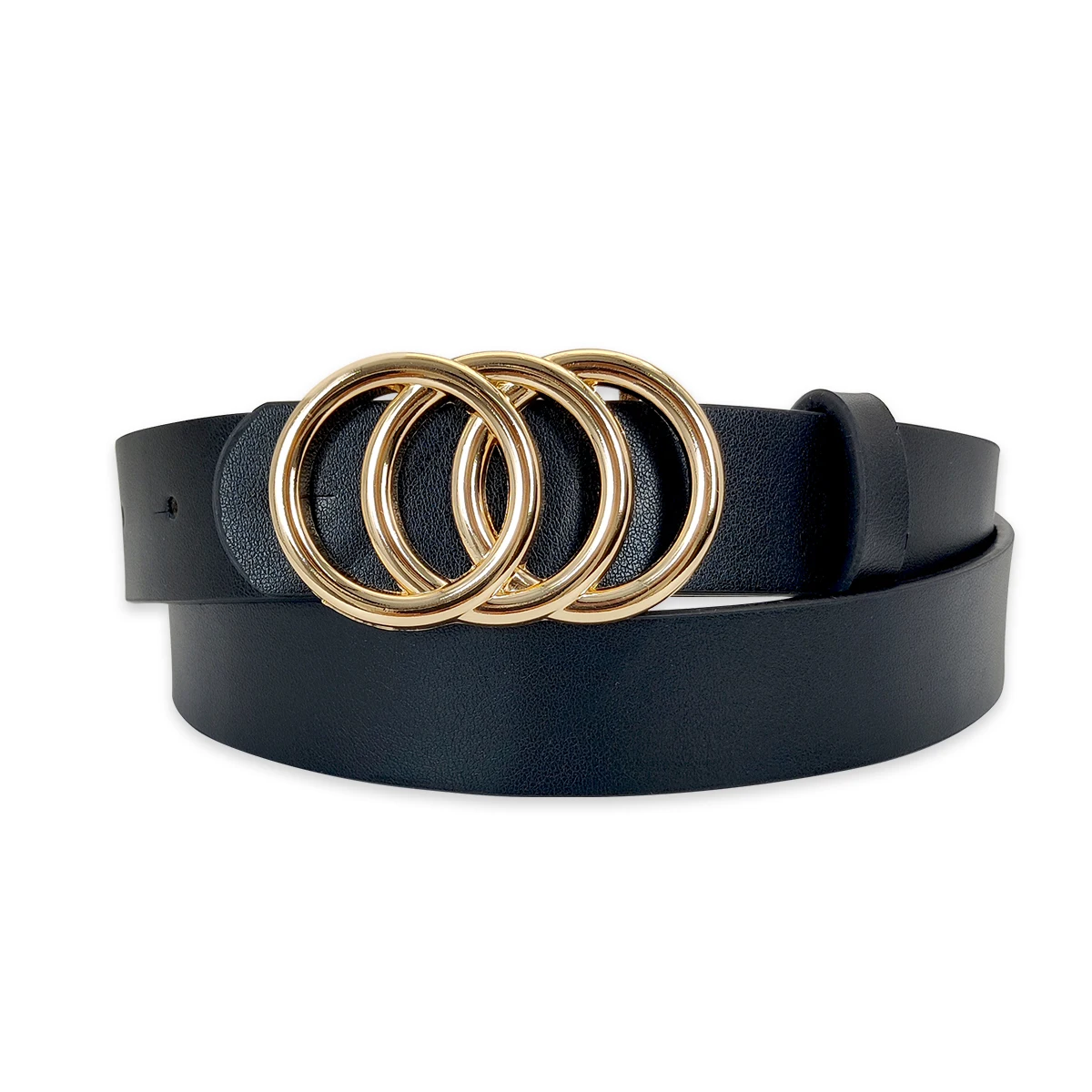 Luxury PU Leather Designer Waistband with three ring alloy buckle decoration Belts for women's trendy and versatile belt 22 Luxury PU Leather Designer Waistband with three ring alloy buckle decoration Belts for women's trendy and versatile belt - Image 11