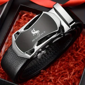 Men's Leather Belt | Automatic Metal Buckle Belt