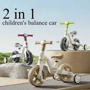 2-in-1 Kids Convertible Balance Bike & Tricycle with Removable Pedals